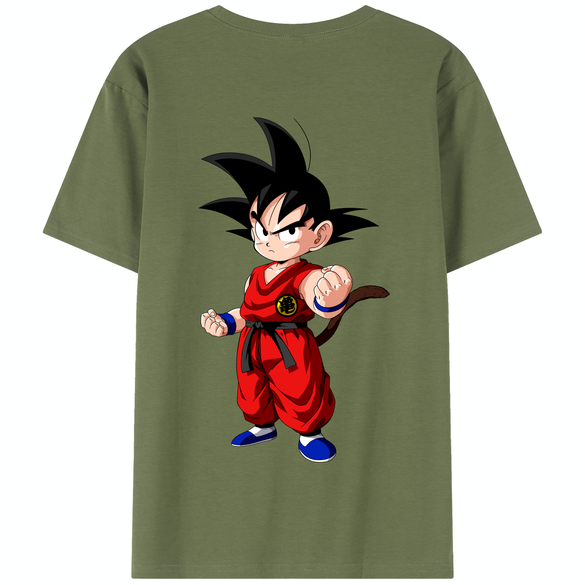 （画像用） ドラゴンボール 孫悟空（そん ごくう）Son Goku カカロット DRAGON BALL Kakarotto 綿100％半袖Tシャツ（背面プリント）